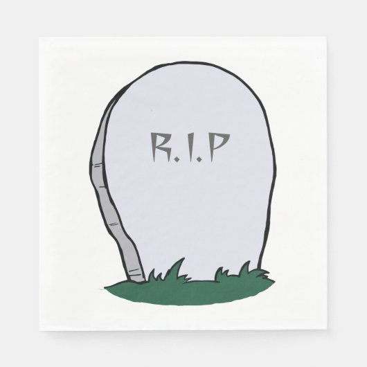 Serviette En Papier Pierre de gravure RIP (Devant)