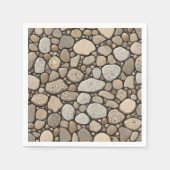 Serviette En Papier Pierre de Petoskey Abstraite (Devant)