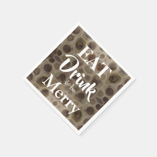 Serviette En Papier Pierre de Petoskey Michigan État fossile de pierre (Coin)