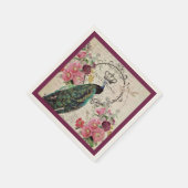 Serviette En Papier Pierre et fleurs de printemps (Coin)