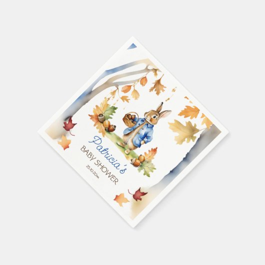 Serviette En Papier Pierre lapin baby shower automne vaisselle (Coin)