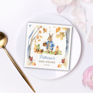 Serviette En Papier Pierre lapin baby shower automne vaisselle