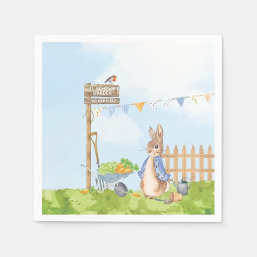 Serviette En Papier Pierre le lapin (Devant)