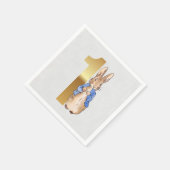 Serviette En Papier Pierre le lapin 1er anniversaire (Coin)