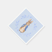 Serviette En Papier Pierre le lapin avec la feuille bleue (Coin)