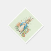 Serviette En Papier Pierre le lapin dans son jardin (Coin)