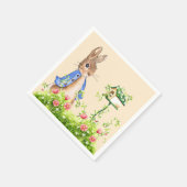 Serviette En Papier Pierre le lapin dans son jardin (Coin)
