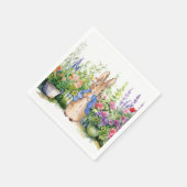 Serviette En Papier Pierre le lapin dans son jardin (Coin)