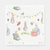 Serviette En Papier Pierre le lapin et la famille (Devant)