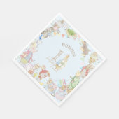 Serviette En Papier Pierre le lapin Premier anniversaire (Coin)