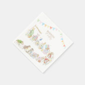 Serviette En Papier Pierre le lapin Premier anniversaire (Coin)