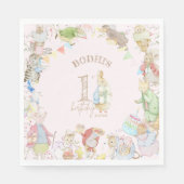 Serviette En Papier Pierre le lapin Premier anniversaire (Devant)