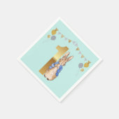 Serviette En Papier Pierre le lapin Premier anniversaire (Coin)