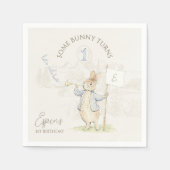 Serviette En Papier Pierre le lapin Quelques lapins 1er anniversaire (Devant)