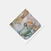 Serviette En Papier Pierre le lapin sautant dans une canne d'eau (Coin)
