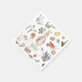 Serviette En Papier Pierre rose et lapin (Coin)