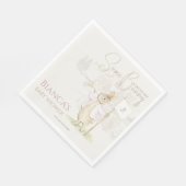 Serviette En Papier Pierre rose le lapin Un Baby shower lapin (Coin)