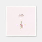 Serviette En Papier Pierre rose simple, lapin (Devant)