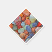 Serviette En Papier Pierres colorées, galets, rochers et eau (Coin)