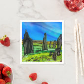 Serviette En Papier Pierres fixes de Callanish (En situation)