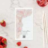 Serviette En Papier Pierres rose Quartz Salon Spa (En situation)