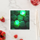 Serviette En Papier Pierres Vert Emeraude (En situation)