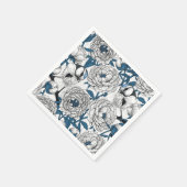 Serviette En Papier Pies blanches et mésanges bleues (Coin)