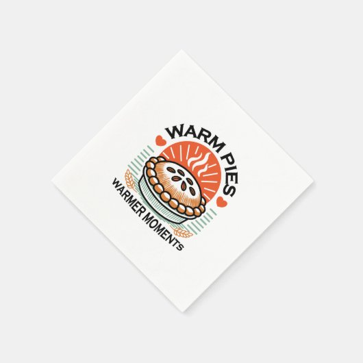 Serviette En Papier Pies chaudes Moments plus chauds - Conception d'au (Coin)