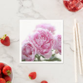 Serviette En Papier Pies roses (En situation)