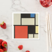 Serviette En Papier Piet Mondrian Composition Peinture Abstraite (En situation)