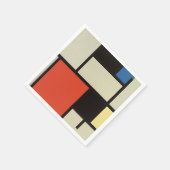 Serviette En Papier Piet Mondrian Composition Peinture Abstraite (Coin)