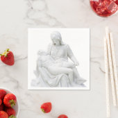 Serviette En Papier Pieta sculptée (En situation)