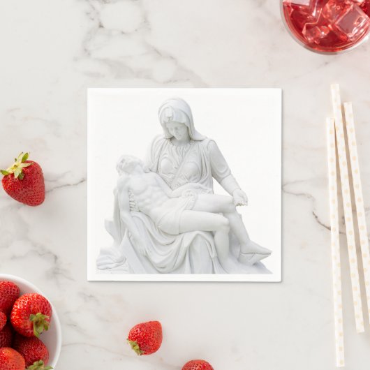 Serviette En Papier Pieta sculptée (En situation)