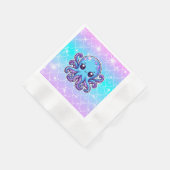 Serviette En Papier Pieuvre bleue mignonne (Coin)