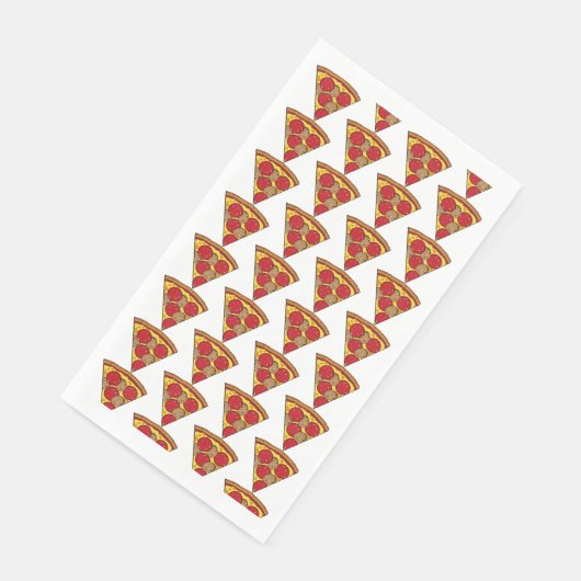 Serviette En Papier piezas de pizza idividuales en patrón (Coin)
