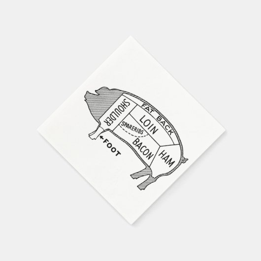 Serviette En Papier Pig de graphique à boucher (Coin)