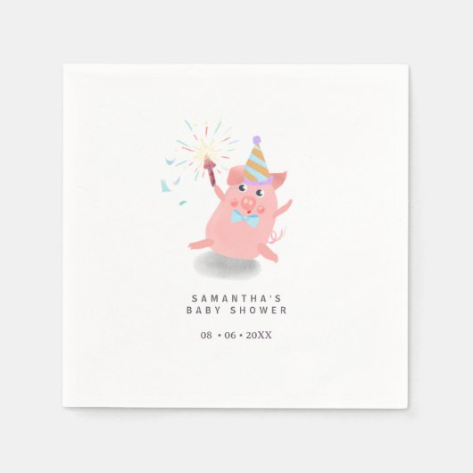 Serviette En Papier PIG Farm Animals Pig Barnyard (Devant)