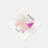 Serviette En Papier Pig Party - Animaux à la fête d'anniversaire (Coin)