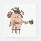 Serviette En Papier Pig Playing (Devant)