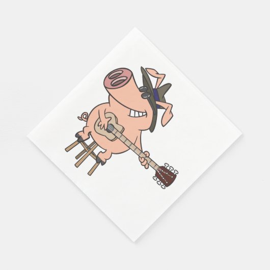 Serviette En Papier Pig Playing (Coin)