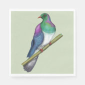 Serviette En Papier Pigeon de Kereru Wood (Devant)