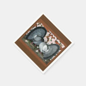 Serviette En Papier Pigeons fantastiques jumelés (Coin)