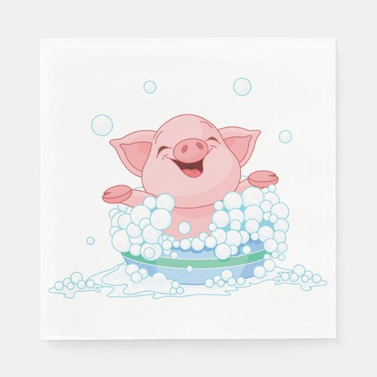 Serviette En Papier Piglet Prise De Papier De Bain Napkins (Devant)