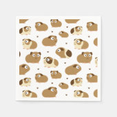 Serviette En Papier Pigs de Guinée mignonnes (Devant)