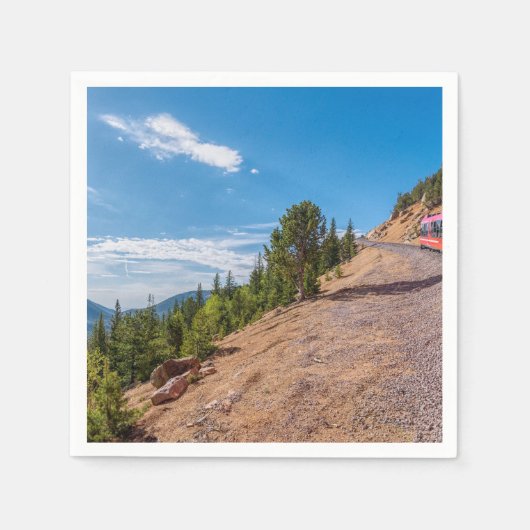 Serviette En Papier Pikes Peak Train Ride Papier Napkin (Devant)