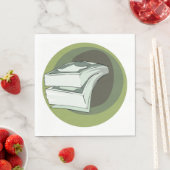 Serviette En Papier Pile d'argent en espèces verts (En situation)