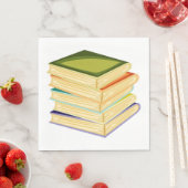 Serviette En Papier Pile de livres Lover Art et lecture (En situation)