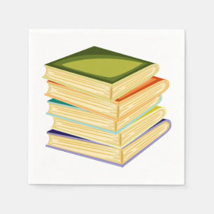 Serviette En Papier Pile De Livres Scolaires Papier