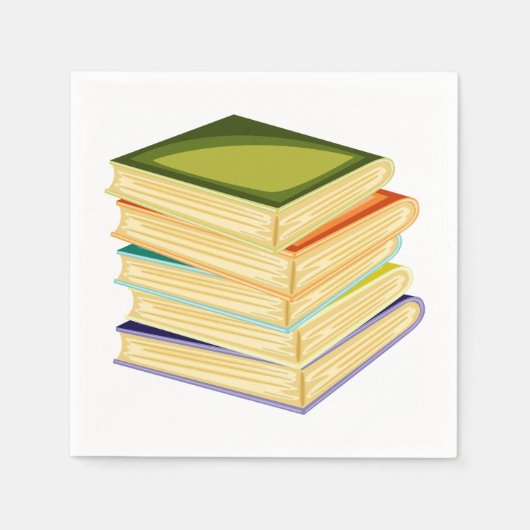Serviette En Papier Pile De Livres Scolaires Papier (Devant)