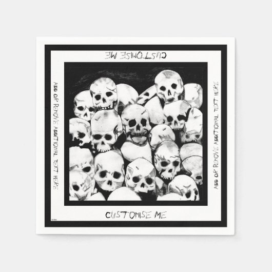 Serviette En Papier Pile-O-Skulls (Devant)